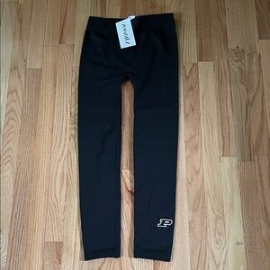 Purdue Black Leggings with Logo